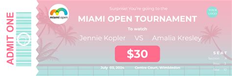 Miami Open Tennis Tickets .